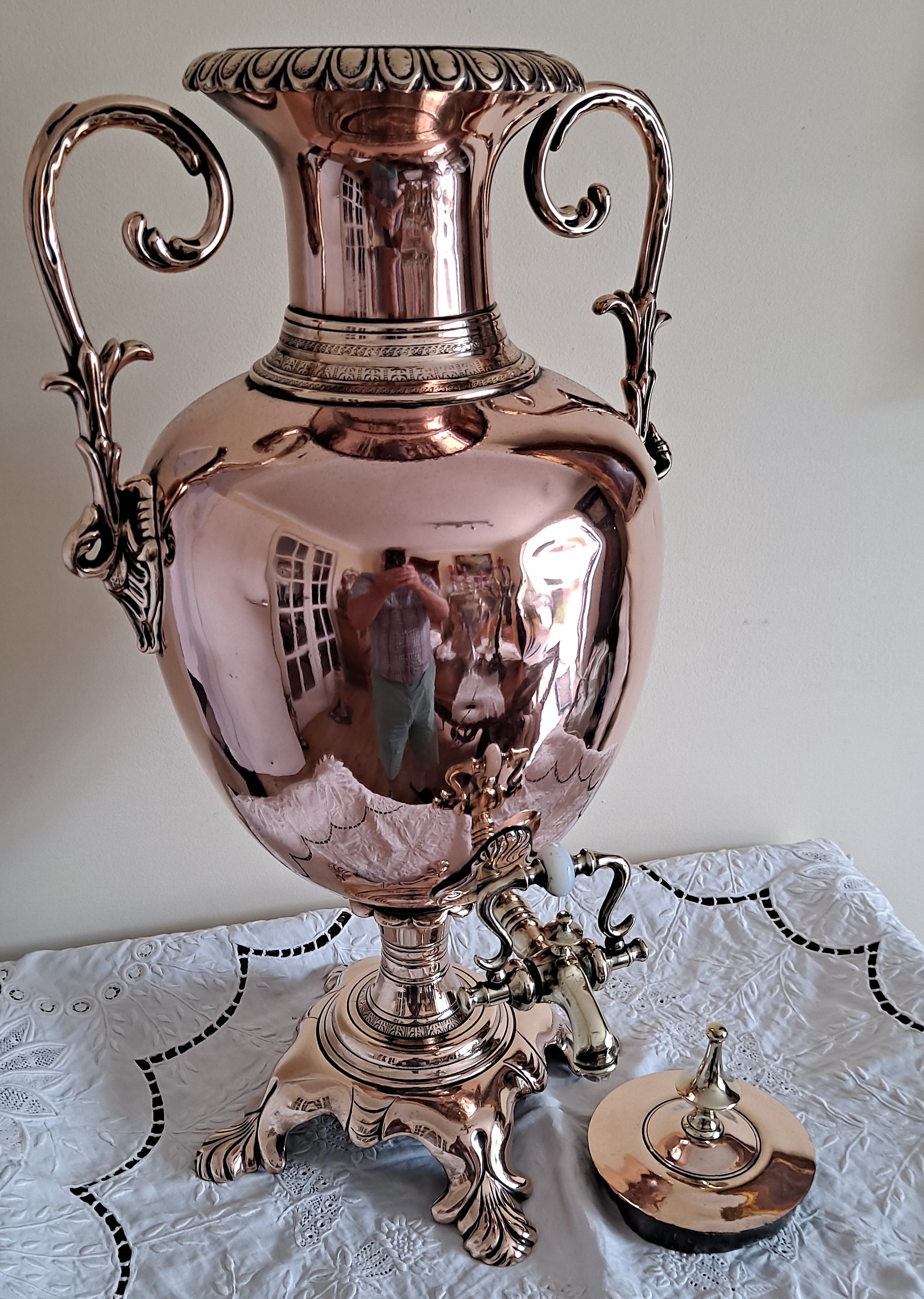 Antique English Victorian Copper Samovar / Tea Urn - Image 7